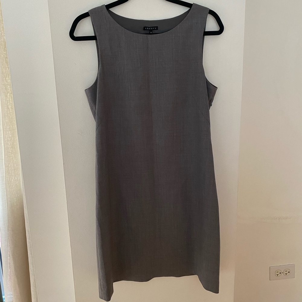 NWOT Theory Gray Wool Dress Size 10